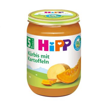 Hipp Био пюре тиква с картоф за деца от 5-ия месец x190 грама - 4145