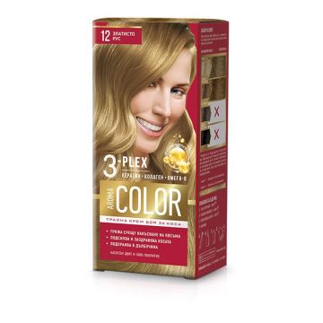 Aroma Color Дълготрайна крем-боя за коса, 12 Златисто рус