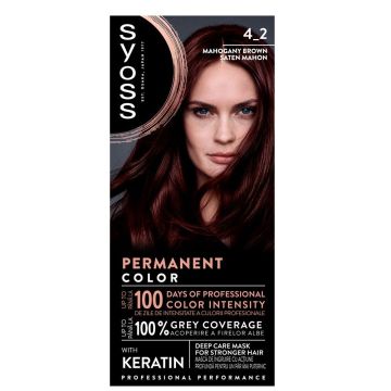 Syoss Profesional Performance Боя за коса 2 в 1 4-2 Mahogany Brown