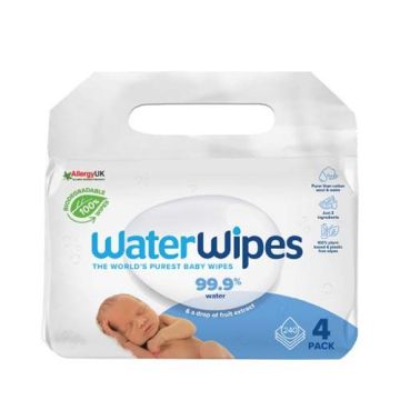 Water Wipes Бебешки мокри кърпи за чувствителна кожа 4х60 броя