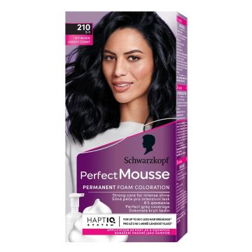 Schwarzkopf Perfect Mousse Трайна мус-боя без амоняк,  210 Icy Black