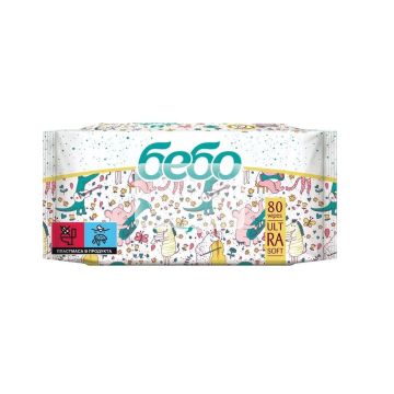 Бебо Ultra Soft Мокри кърпи x80 броя