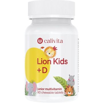 Lion Kids Мултивитамини за деца с витамин D х90 дъвчащи таблетки Calivita