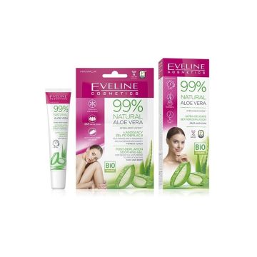 Eveline Natural 2в1 Депилиращ крем за лице с алое вера х20 мл