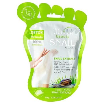 Victoria Beauty Snail Extract Detox Подхранваща и регенерираща маска за крака х30 грама