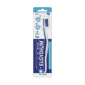 Elgydium 4in1 Четка за зъби Soft, цвят Син