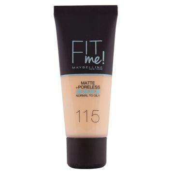 Maybelline Fit Me Матиращ фон дьо тен за нормална до мазна кожа, 115 Ivory