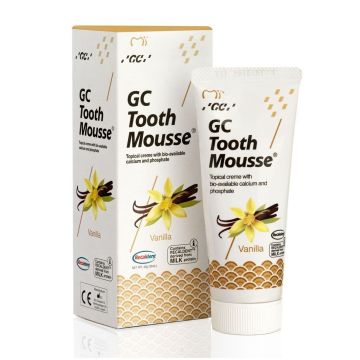 GC Tooth Mousse Реминерализиращ дентален крем с вкус на ванилия х35 мл