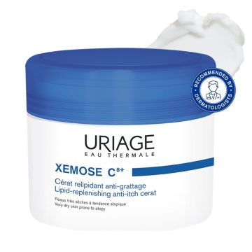 Uriage Xemose C8+ Липидо-възстановяващ серат за лице и тяло за много суха и раздразнена кожа х200 мл