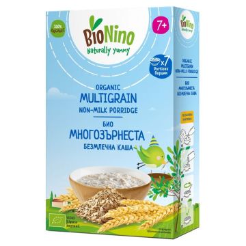 BioNino Био безмлечна многозърнеста каша за деца над 7 месечна възраст х200 г