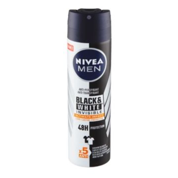 Nivea Men Black&White Invisible Ultimate Impact Дезодорант против изпотяване за мъже 5 в 1 х150 мл