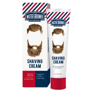 Mister Groomer Крем за бръснене с активен въглен x100 мл