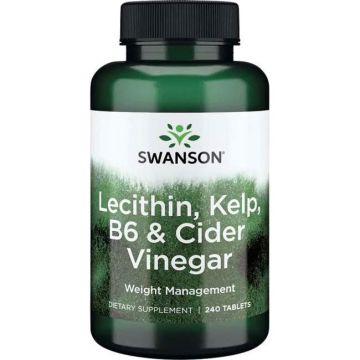 Lecithin, Kelp, B-6, & Cider Vinegar 4 в 1 Формула за отслабване х240 таблетки Swanson