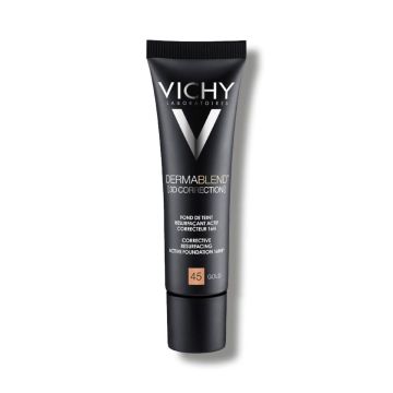 Vichy Dermablend 3D Correction Фон дьо тен за мазна кожа, 45 Злато