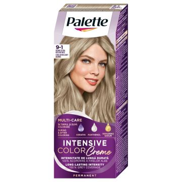 Palette Intensive Color Creme Дълготрайна крем боя за коса, 9-1 Cool Extra Light Blond