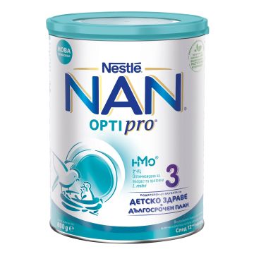 Nestle Nan OptiPro 3 Висококачествено обогатено преходно мляко, след 12-тия месец х800 грама