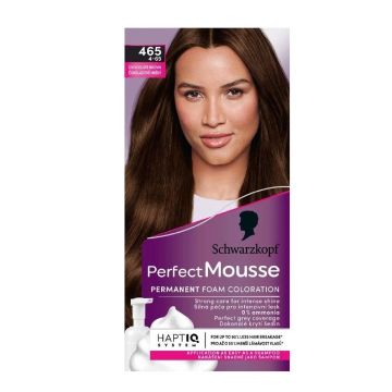 Schwarzkopf Perfect Mousse Трайна мус-боя без амоняк, 465 Chocolate Brown