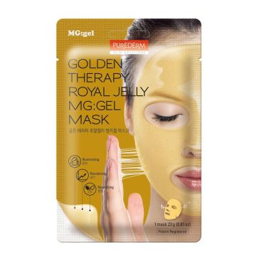 Purederm MG Gel Mask Golden Therapy Подхранваща гел маска за лице с пчелно млечице и злато x23 грама