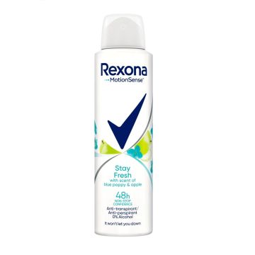 Rexona Motionsense Stay Fresh Blue Poppy & Apple Део спрей против изпотяване за жени х150 мл