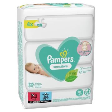 Pampers Sensitive Мокри кърпички за чувствителна кожа 4x80 броя
