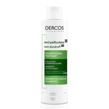 Vichy Dercos Третиращ шампоан против пърхот за мазен скалп x200 мл