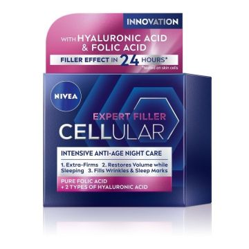 Nivea Cellular Expert Filler Нощен крем за лице против бръчки х50 мл