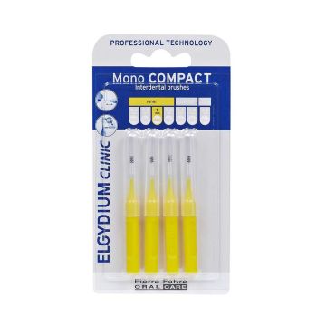 Elgydium Clinic Mono Compact Интердентална четка за зъби, Жълта 1,0 mm х4 броя