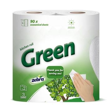 Zebra Green Домакинска ролка x2 броя