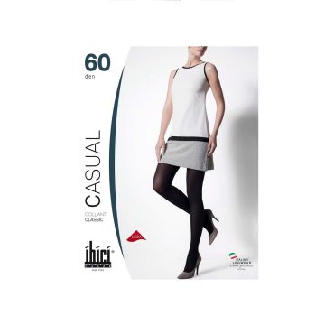 Ibici Casual 60 Den Дамски плътен чорапогащник от микрофибър, цвят Nero, размер М х1 брой