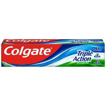 Colgate Triple Action Паста за зъби срещу кариес и петна по зъбите x75 мл