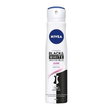 Nivea Invisible Clear Спрей против изпотяване предотвратяващ петна по дрехите х250 мл