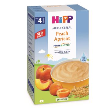 Hipp Инстантна каша праскова и кайсия за деца над 4 месеца х250 грама - 2983