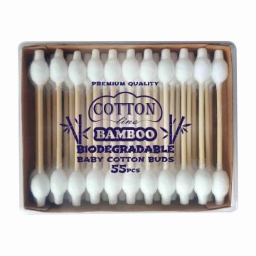 Cotton Line Bamboo Бебешки клечки за уши x55 броя