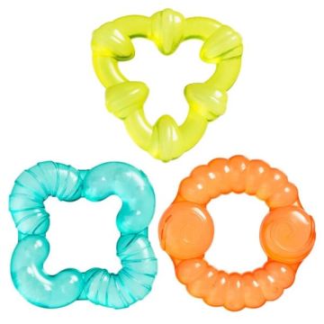 Playgro Цветни гризалки с вода x3 броя за деца над 3 месеца - 0340