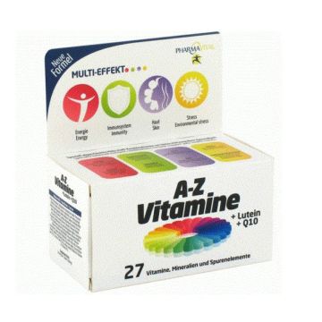 Витамини A-Z + Лутеин и Q10 60 таблетки Pharmavital