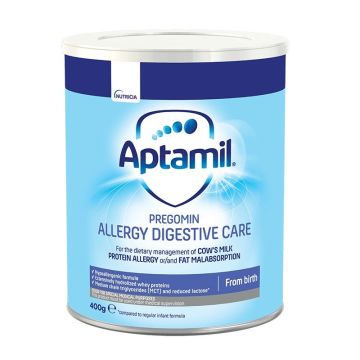 Aptamil Pregomin Allergy Digestive Care Храна за специални медицински цели за кърмачета с алергия към белтъка на кравето мляко от 0 месеца x400 грама
