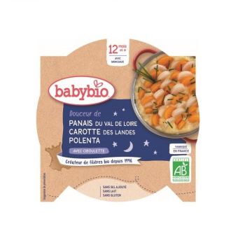 Babybio Био меню с пащърнак, морков и царевичен грис за деца над 12 месеца x230 грама