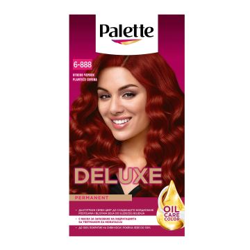 Palette Deluxe Подхранваща трайна крем боя за коса, 6-888 Flaming Red