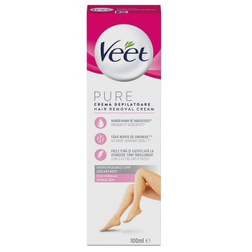 Veet Silky Fresh Депилиращ крем за крака и тяло за нормална кожа x100 мл