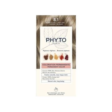 Phyto Color Дълготрайна безамонячна боя за коса, 8.1 Light Ash Blonde