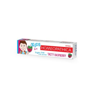 Astera Homeopathica Kids 6+ Детска паста за зъби с вкус на малина 50 мл