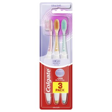Colgate High Density Четка за зъби х3 броя Ultra Soft
