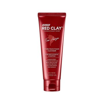 Missha Amazon Red Clay Почистваща пяна за лице за комбинирана към мазна кожа x120 мл