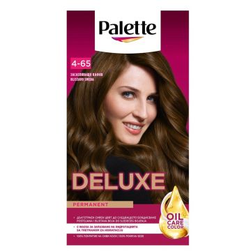 Palette Deluxe Подхранваща трайна крем боя за коса,  4-65 Ослепително кафяво