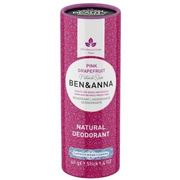 Ben & Anna Pink Grapefruit Натурален део стик против изпотяване х40 грама