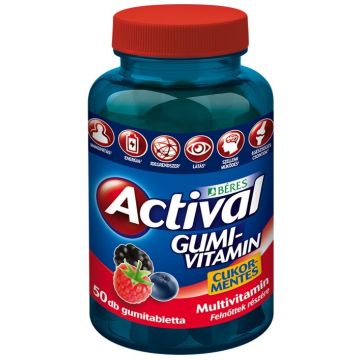 Actival Gumi Vitamin Мултивитамини х50 желирани таблетки Beres