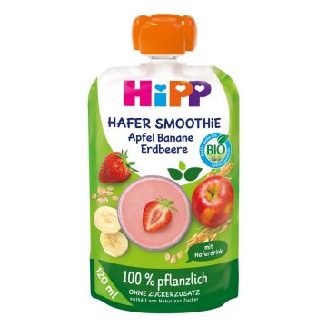 Hipp Био смути ябълка, банан, ягода с овесена напитка х120 мл - 84006