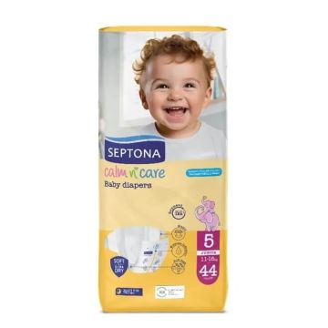Septona Calm N' Care Junior 5  Пелени за бебета от 11 до 16 киограма х44 броя