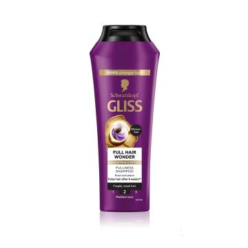 Gliss Full Hair Wonder Шампоан за тънка коса с кофеин и пептиди х250 мл