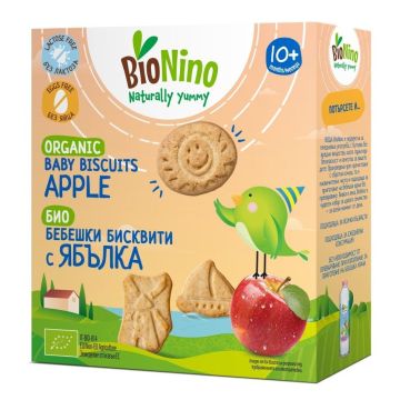 Bionino Био бебешки бисквити с вкус на ябълка за деца над 10 месеца х100 грама